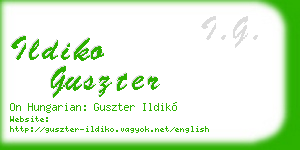 ildiko guszter business card